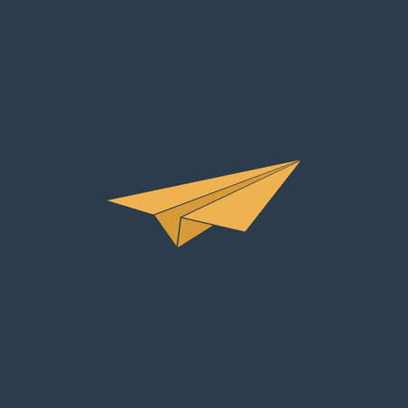Paper Plane. Colorful vector icon. Simple retro color modern illustration pictogram. Collection concept symbol for infographic projectのイラスト素材