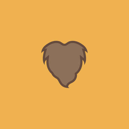 Beard. Colorful vector icon. Simple retro color modern illustration pictogram. Collection concept symbol for infographic projectのイラスト素材