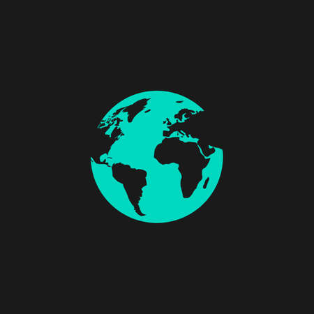 Globe earth. Flat simple modern illustration pictogram. Collection concept symbol for infographic projectのイラスト素材