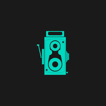 Professional cinema film camera. Flat simple modern illustration pictogram. Collection concept symbol for infographic projectのイラスト素材