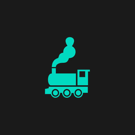 Train - classic locomotive. Flat simple modern illustration pictogram. Collection concept symbol for infographic projectのイラスト素材