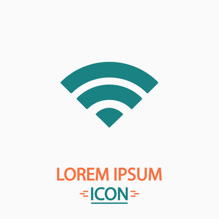 wifi Flat icon on white background. Simple vector illustrationのイラスト素材