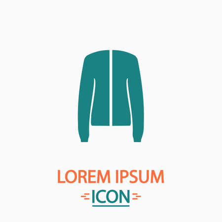 jacket Flat icon on white background. Simple vector illustrationのイラスト素材