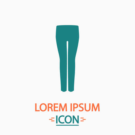 pants Flat icon on white background. Simple vector illustrationのイラスト素材