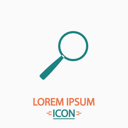 Magnify Flat icon on white background. Simple vector illustrationのイラスト素材