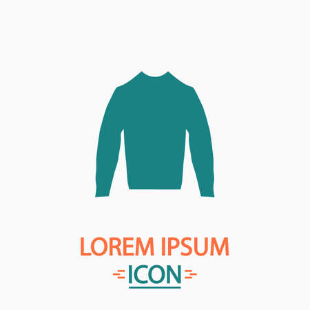 sweater Flat icon on white background. Simple vector illustrationのイラスト素材