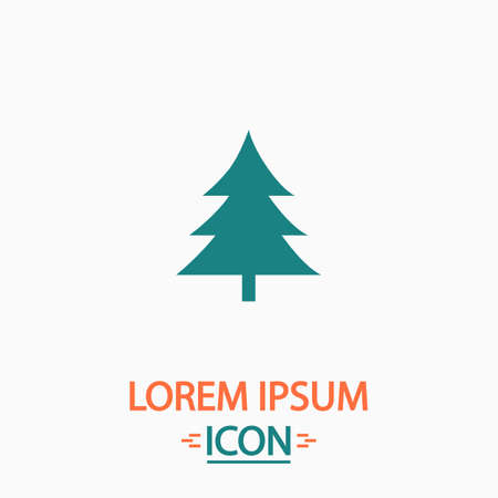 christmas tree Flat icon on white background. Simple vector illustrationのイラスト素材