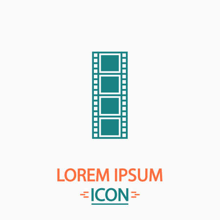 Film strip Flat icon on white background. Simple vector illustrationのイラスト素材