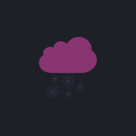 snowfall Color vector icon on dark backgroundのイラスト素材
