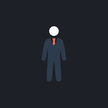 Businessman Color vector icon on dark backgroundのイラスト素材