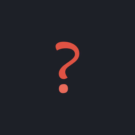 Question Color vector icon on dark background