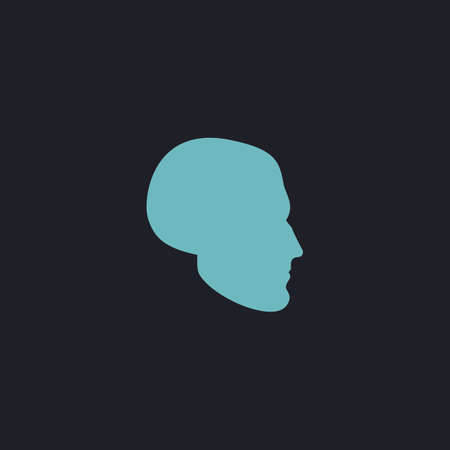 head Color vector icon on dark backgroundのイラスト素材