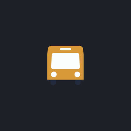 autobus Color vector icon on dark backgroundのイラスト素材