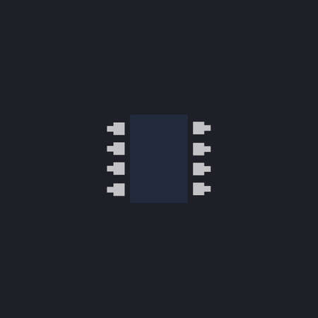 Microchip Color vector icon on dark background