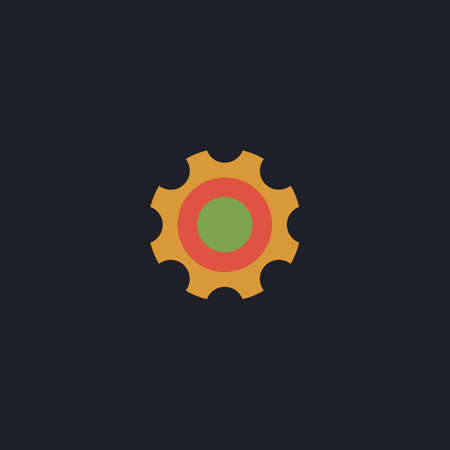 Bearing Color vector icon on dark backgroundのイラスト素材