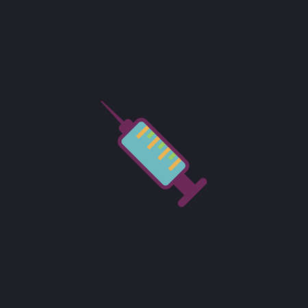 hypodermic Color vector icon on dark backgroundのイラスト素材