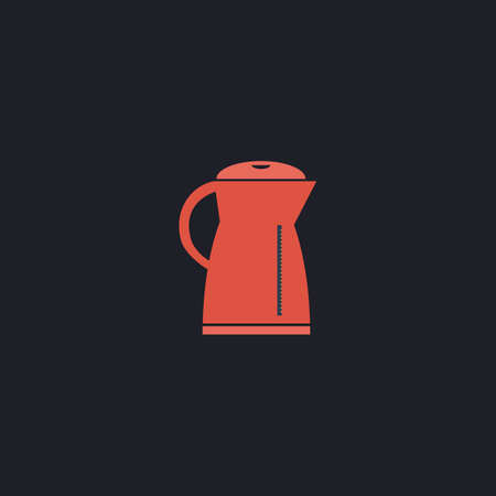 Kettle Color vector icon on dark backgroundのイラスト素材
