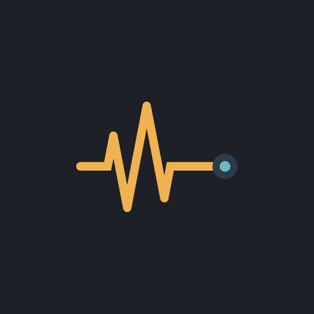Pulse Color vector icon on dark backgroundのイラスト素材