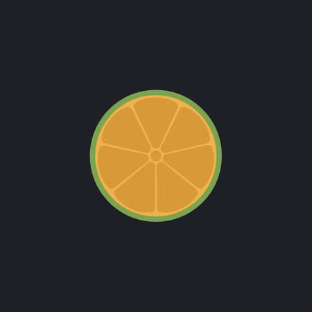 lemon Color vector icon on dark backgroundのイラスト素材