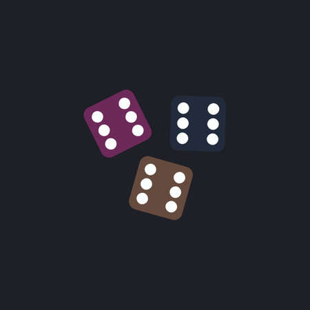 Lucky Color vector icon on dark backgroundのイラスト素材