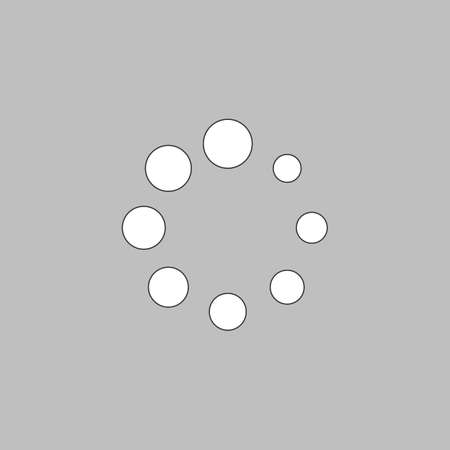 buffering Simple line vector button. Thin line illustration icon. White outline symbol on grey backgroundのイラスト素材