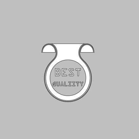 Best quality Simple line vector button. Thin line illustration icon. White outline symbol on grey backgroundのイラスト素材