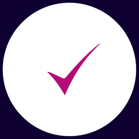 confirm Simple vector button. Illustration symbol. Color flat iconのイラスト素材