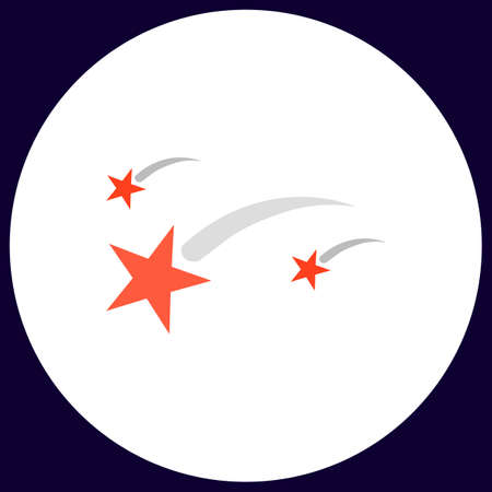 Stars Simple vector button. Illustration symbol. Color flat iconのイラスト素材