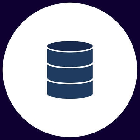 Database Simple vector button. Illustration symbol. Color flat iconのイラスト素材