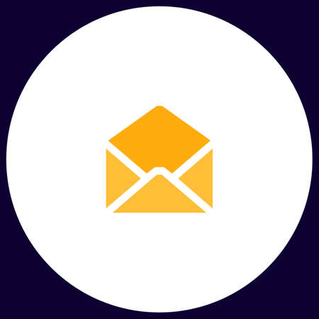 mail Simple vector button. Illustration symbol. Color flat iconのイラスト素材