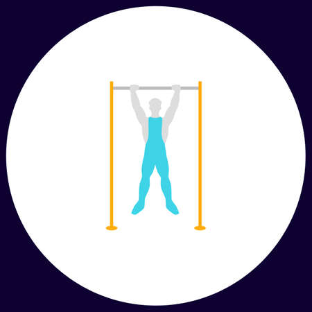 athlete Simple vector button. Illustration symbol. Color flat iconのイラスト素材