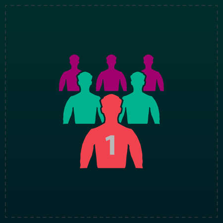 Leadership. Color symbol icon on black background. Vector illustrationのイラスト素材