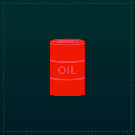 Barrels of oil. Color symbol icon on black background. Vector illustrationのイラスト素材