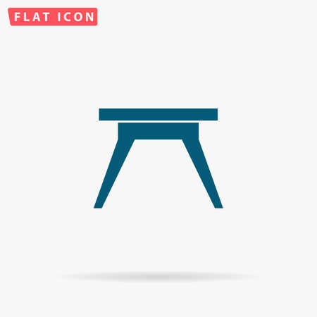 Camping table Icon Vector. Flat simple Blue pictogram on white background. Illustration symbol with shadowのイラスト素材