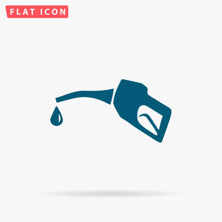 Petrol service Icon Vector. Flat simple Blue pictogram on white background. Illustration symbol with shadowのイラスト素材