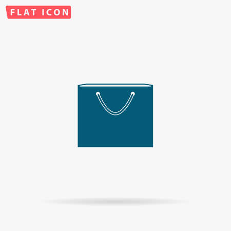 Package Icon Vector. Flat simple Blue pictogram on white background. Illustration symbol with shadowのイラスト素材