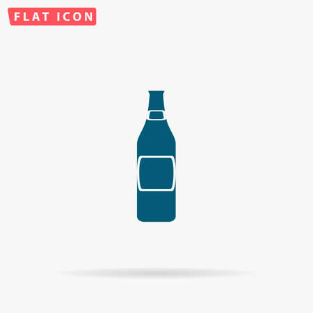 Beer Icon Vector. Flat simple Blue pictogram on white background. Illustration symbol with shadowのイラスト素材