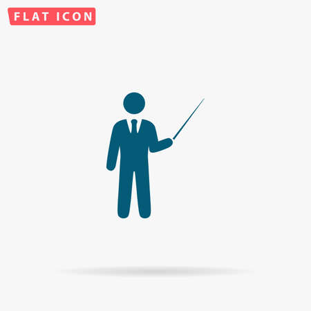 Training Icon Vector. Flat simple Blue pictogram on white background. Illustration symbol with shadowのイラスト素材