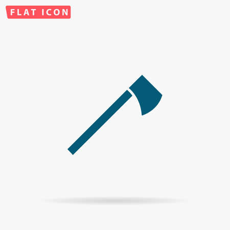 Tomahawk Icon Vector. Flat simple Blue pictogram on white background. Illustration symbol with shadowのイラスト素材
