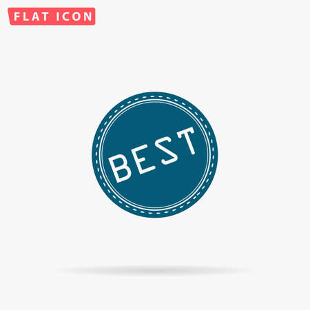 Best Icon Vector. Flat simple Blue pictogram on white background. Illustration symbol with shadowのイラスト素材