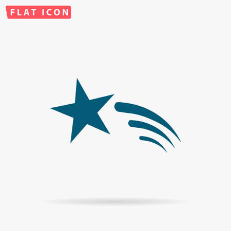 Comet Icon Vector. Flat simple Blue pictogram on white background. Illustration symbol with shadowのイラスト素材