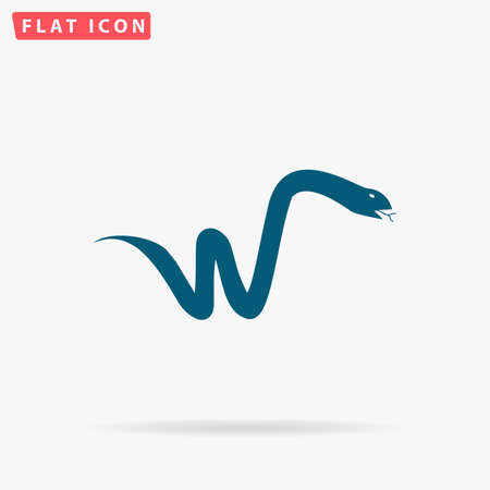 Viper Icon Vector. Flat simple Blue pictogram on white background. Illustration symbol with shadowのイラスト素材