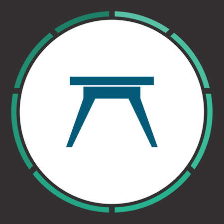 Camping table Icon Vector. Flat simple Blue pictogram in a circle. Illustration symbolのイラスト素材