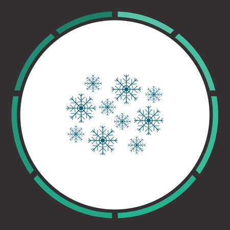 Snowflakes Icon Vector. Flat simple Blue pictogram in a circle. Illustration symbolのイラスト素材