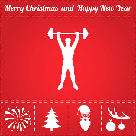 To do abs Icon Vector. And bonus symbol for New Year - Santa Claus, Christmas Tree, Firework, Balls on deer antlersのイラスト素材