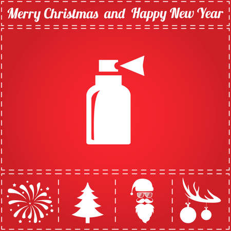 Sprayer Icon Vector. And bonus symbol for New Year - Santa Claus, Christmas Tree, Firework, Balls on deer antlersのイラスト素材