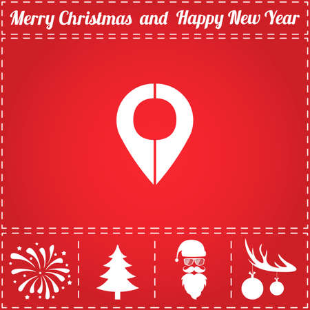 Pointer Icon Vector. And bonus symbol for New Year - Santa Claus, Christmas Tree, Firework, Balls on deer antlersのイラスト素材