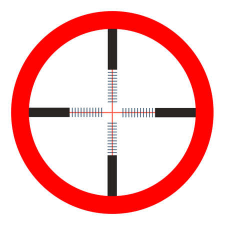 crosshairs icon - vector target aim, sniper symbol - weapon illustrationのイラスト素材