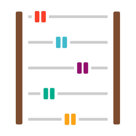 vector abacus illustration. education icon, school math sign symbol