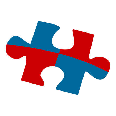 puzzle piece icon, vector puzzle illustration symbol, jigsaw element shape isolatedのイラスト素材